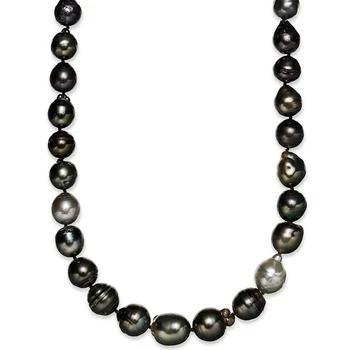 Macy's Sterling Silver Necklace, Multi Colored Cultured Tahitian Pearl (9-11mm) Baroque Strand Necklace