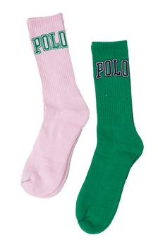 推荐(8991012PK) Polo Logo Crew 2 Pack Socks - Green商品