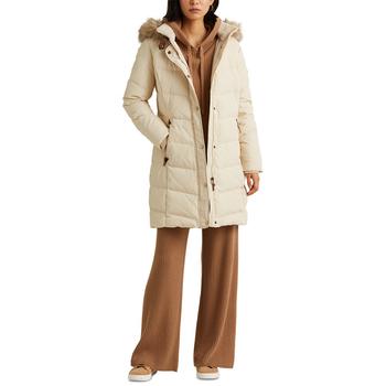 Ralph Lauren | Women's Faux-Fur-Trim Hooded Down Puffer Coat, Created for Macy's商品图片,4.9折×额外8.5折, 额外八五折