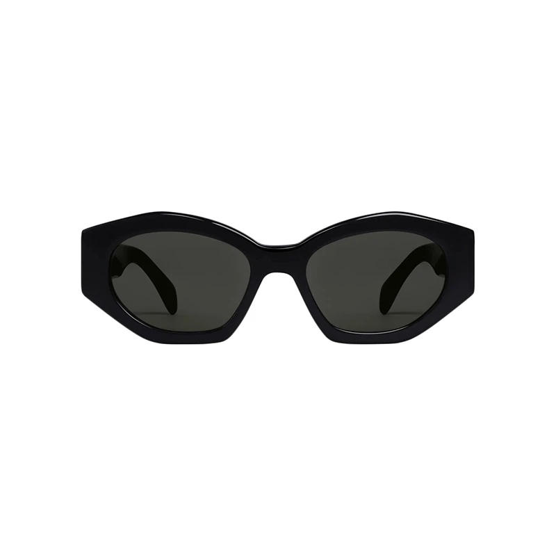 推荐赛琳 23年新款 TRIOMPHE 07系列 女士烟灰色镜片黑色醋酸纤维镜框几何形太阳眼镜墨镜4S238CPLB.38NO商品