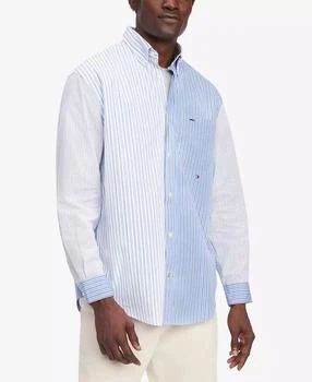 Tommy Hilfiger | Men's Regular-Fit Block Stripe Cotton Poplin Shirt,商家Macy's,价格¥220