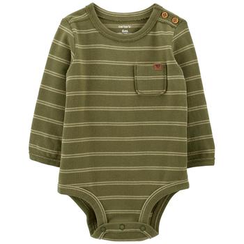 Carter's | Baby Boys Hilary Duff Long Sleeved Striped Jersey Bodysuit商品图片,5折