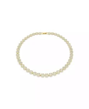 Swarovski | Una Angelic Round Cut White Gold-Tone Plated Tennis Necklace,商家Macy's,价格¥2355