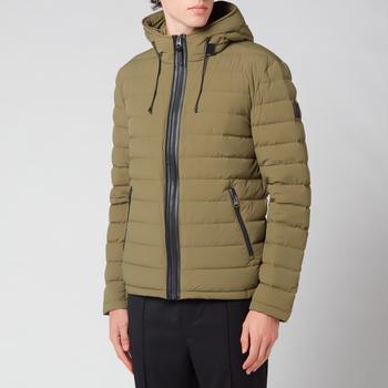 推荐Mackage Men's Mike Stretch Lightweight Down Jacket With Hood - Olive商品