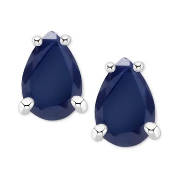 商品Macy's | Sapphire Stud Earrings (1 ct. t.w.) in 14k White Gold (Also in Ruby & Emerald),商家Macy's,价格¥2768图片