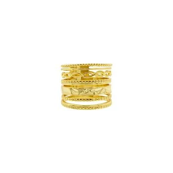 ADORNIA | 14K Gold-Plated Multi-Band Ring,商家Macy's,价格¥231