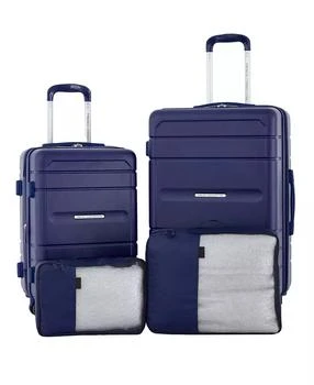 French Connection | Saint Martin 4 Piece Hardside Luggage Set 4in1 CUP/USB/USB-C/PHONE HOLDER,商家Macy's,价格¥1285