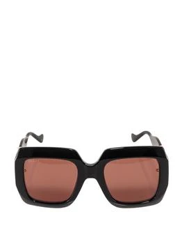 Gucci | Gucci Eyewear Square Frame Logo Plaque Sunglasses 5.3折, 独家减免邮费