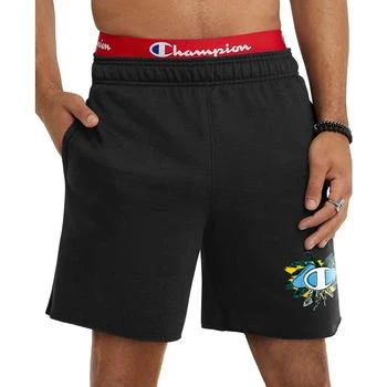 CHAMPION | Men's Powerblend Standard-Fit Logo-Print 7" Fleece Shorts 3.9折