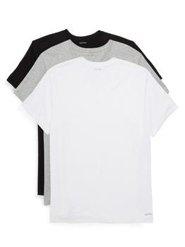 Calvin Klein | 3件套 3件装 圆领 纯棉T恤 男款商品图片,5.5折, 满$150享7.5折, 满折