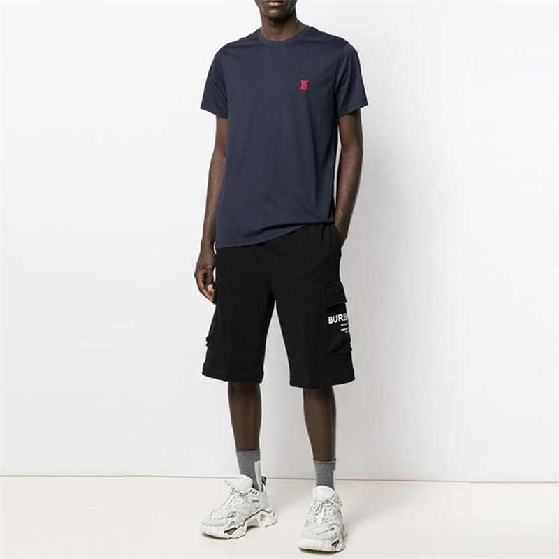 时尚burberry t恤男装, Burberry | BURBERRY 深蓝色男士T恤 8014022商品图片 独家减免邮费