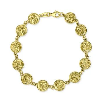 Macy's | Angel Medallion Link Bracelet in 14k Gold-Plated Sterling Silver,商家Macy's,价格¥1339