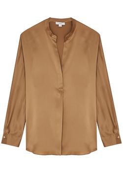 vince真丝, Vince | Brown silk-satin blouse商品图片 