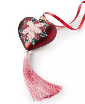 Holiday Lane | Burgundy and Blush Heart Ornament, Exclusively at Macy's,商家Macy's,价格¥57