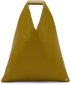 MAISON MARGIELA | Green Faux-Leather Small Triangle Tote商品图片,6.8折