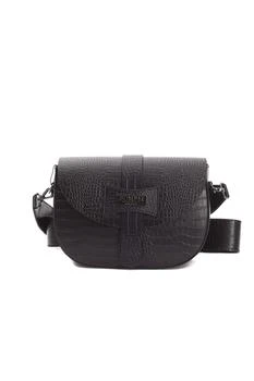 推荐Pompei Donatella Black Leather Crossbody Bag商品