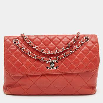 [二手商品] Chanel | Chanel Orange Quilted Leather In-The-Business Flap Bag商品图片,6.3折, 满1件减$100, 满减