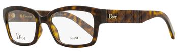 推荐Dior Women's Rectangular Eyeglasses CD3261 EDJ Havana 52mm商品