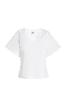 推荐By Malene Birger - Lunae Flare-Sleeve Cotton T-Shirt - White - EU 40 - Moda Operandi商品