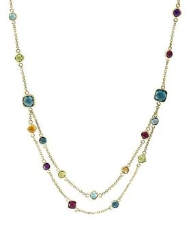 Bloomingdale's | Rainbow Gemstone Station Necklace in 14K Yellow Gold, 18",商家Bloomingdale's,价格¥7982