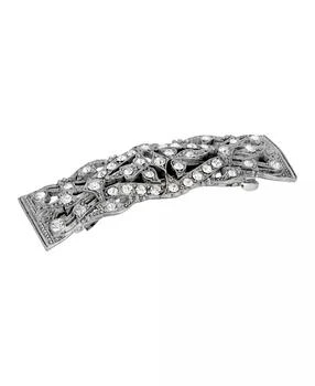 2028 | Women's Silver-Tone Crystal Bar Barrette,商家Macy's,价格¥360