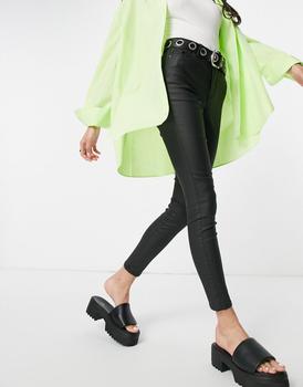 冬装topshop jamie, Topshop | Topshop jamie coated skinny jeans in black商品图片 
