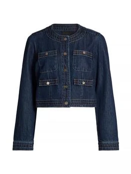 Paige | Kiya Denim Crop Jacket,商家Saks Fifth Avenue,价格¥2202