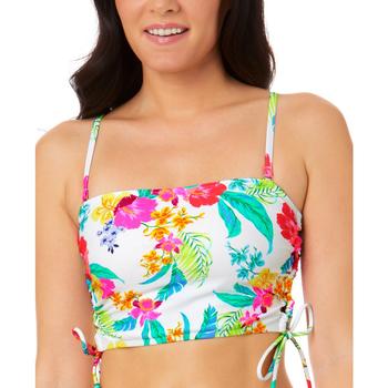 商品Salt + Cove Juniors' Retro Hibiscus Lace-Up Cami Bikini Top, Created for Macy's图片