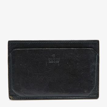 [二手商品] Gucci | Gucci Black Leather Card Holder商品图片,6.8折