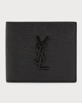 推荐Men's Tonal Monogram Leather Bifold Wallet商品