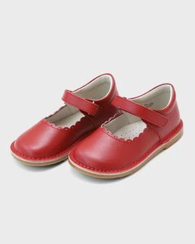 L'Amour Shoes | Girl's Caitlin Scalloped Grip-Strap Mary Jane Shoes, Baby/Toddlers,商家Neiman Marcus,价格¥462