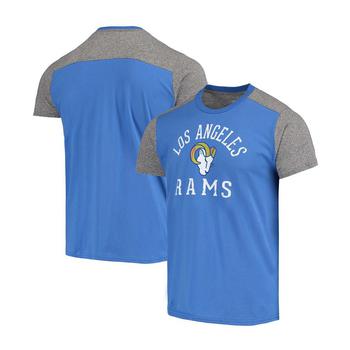 Majestic, Majestic | Men's Royal, Gray Los Angeles Rams Field Goal Slub T-shirt商品图片 7.4折