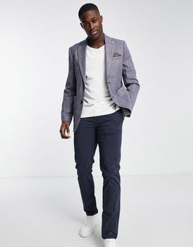 Burton Menswear | Burton textured blazer in mid blue商品图片,7.5折
