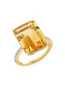 商品14K Yellow Gold, Diamond & Citrine Ring图片