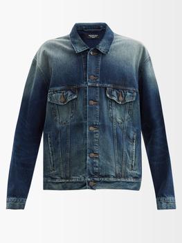 巴黎世家牛仔外套, Balenciaga | Paris-embroidered denim jacket商品图片 