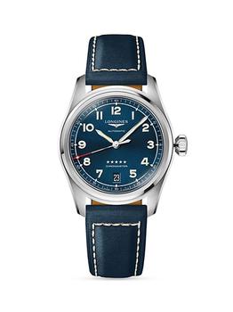 推荐Longines Spirit 37MM Stainless Steel & Leather-Strap Watch商品