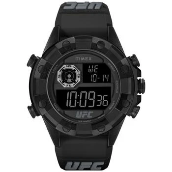Timex | UFC Men's Kick Digital Black Polyurethane Watch, 49mm,商家Macy's,价格¥1116