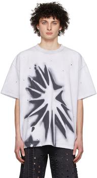 We11done | Grey Cotton T-Shirt商品图片,2.4折