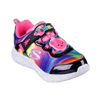 SKECHERS | Little Girls’ Jumpsters - Sweet Kickz Scented Stay-Put Closure Casual Sneakers from Finish Line商品图片,8.1折