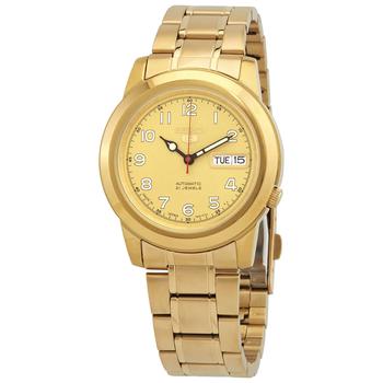 精工5号, Seiko | 5 Automatic Gold Dial Yellow Gold-tone Mens Watch SNKK38J1商品图片 4.9折
