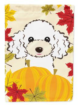 商品Caroline's Treasures | White Poodle Thanksgiving Garden Flag 2-Sided 2-Ply,商家Verishop,价格¥128图片