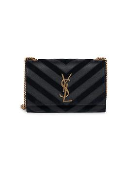 了解ysl小粉条, Yves Saint Laurent | Small Kate Chain Monogram Chevron Suede & Leather Shoulder Bag商品图片 