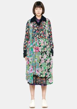 推荐Junya Watanabe Navy & Multicolor Reversible Layered Coat商品