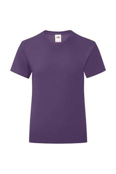 推荐Fruit Of The Loom Girls Iconic T-Shirt (Purple)商品