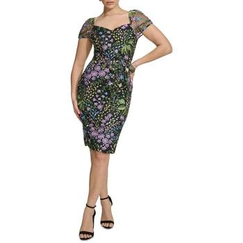 Kensie | kensi Women's Floral Embroidered Mesh Dress 5.7折