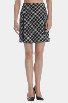 Karl Lagerfeld Paris | Plaid Tweed Skirt商品图片,7.4折