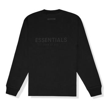 推荐Fear Of God Essentials Reverse Logo Black L/S T Shirt (SS21)商品