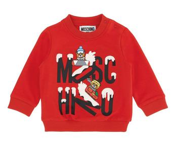 推荐Moschino Kids Logo Printed Crewneck Sweatshirt商品
