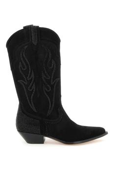 推荐Sonora suede leather santa fe boots with rhinestones商品