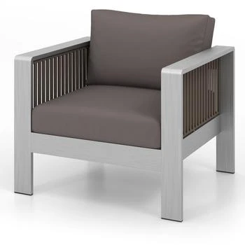 Hivvago | Patio Furniture Aluminum Armchair with Thick Back and Seat Cushion,商家Premium Outlets,价格¥2270